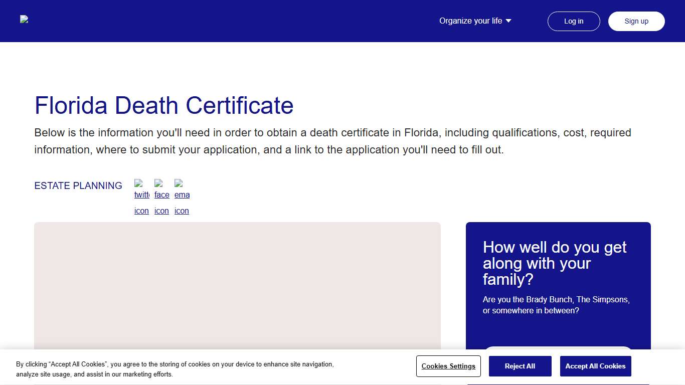 Florida Death Certificate | Everplans