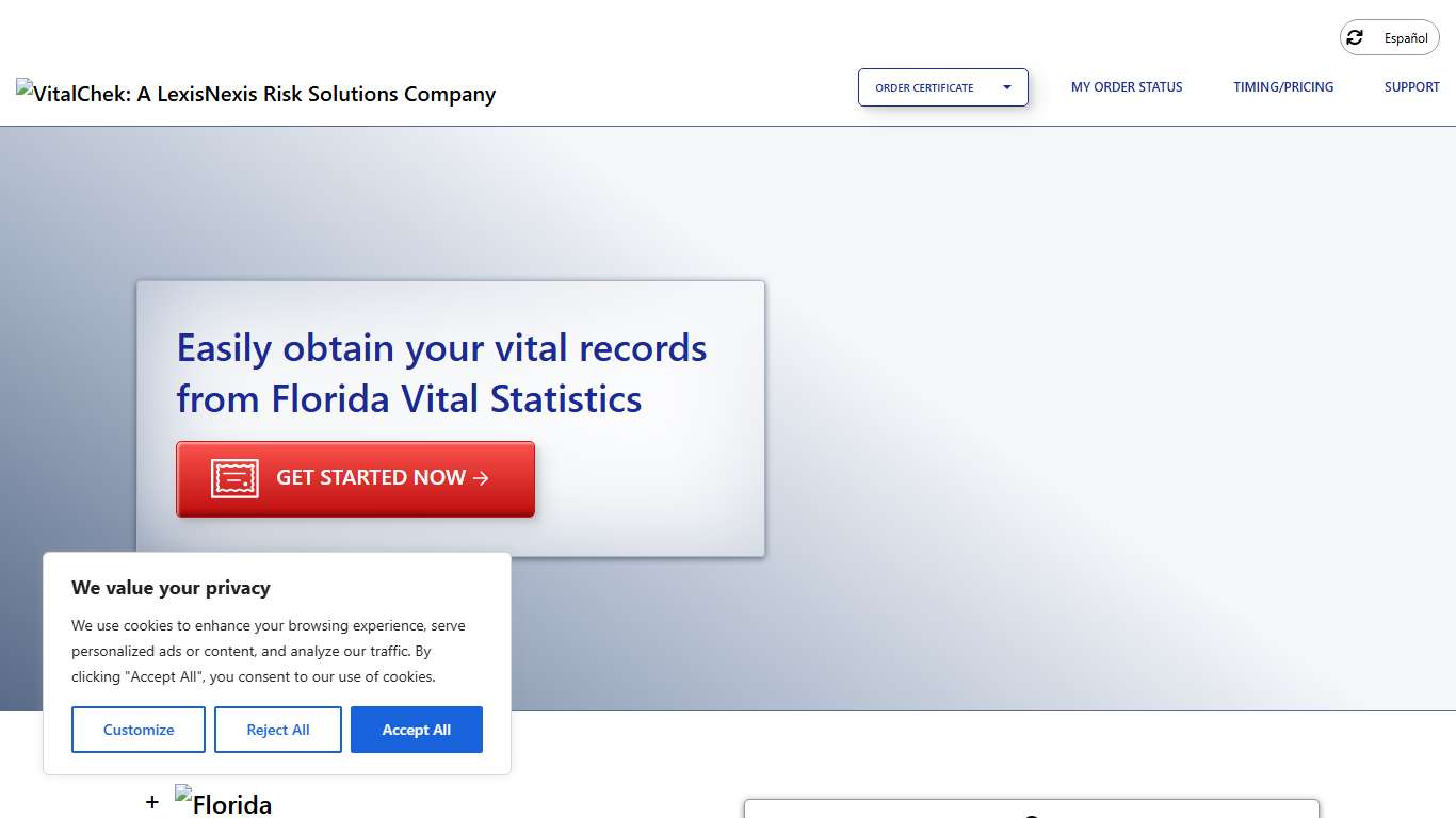 Florida Vital Statistics (FL) | Order Certificates - VitalChek